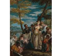 RZHRHJES Quadro su Tela Murale Tela Nordico Pittura il Ritrovamento di Mosè di Paolo Veronese per L'arredamento Della Camera da Letto 60x90cm