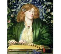 RZHRHJES Quadro su Tela Murale Tela Nordico Pittura La pergola di Dante Gabriel Charles Rossetti per L'arredamento Della Camera da Letto 60x90cm