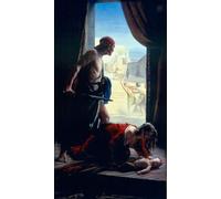 RZHRHJES Quadro su Tela Murale Tela Nordico Pittura la Strage degli Innocenti di Carl Heinrich Bloch per L'arredamento Della Camera da Letto 60x90cm