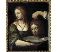 RZHRHJES Quadro su Tela Murale Tela Nordico Pittura la Testa di San Battista è offerta su un vassoio di Bernardino Luini per L'arredamento Della Camera da Letto 60x90cm