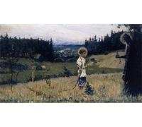 RZHRHJES Quadro su Tela Murale Tela Nordico Pittura La Visione Al Giovane Bartolomeo Mikhail Nesterov per L'arredamento Della Camera da Letto 60x90cm