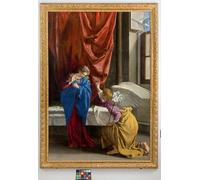 RZHRHJES Quadro su Tela Murale Tela Nordico Pittura l'Annunciazione di Orazio Gentileschi per L'arredamento Della Camera da Letto 60x90cm