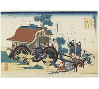 RZHRHJES Quadro su Tela Murale Tela Nordico Pittura Poesia di Kanke di Katsushika Hokusai per L'arredamento Della Camera da Letto 60x90cm