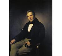 RZHRHJES Quadro su Tela Murale Tela Nordico Pittura Portrait of Alessandro Manzoni by Francesco Hayez per L'arredamento Della Camera da Letto 60x90cm