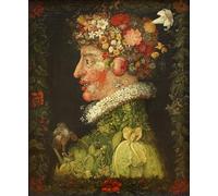 RZHRHJES Quadro su Tela Murale Tela Nordico Pittura Primavera di Giuseppe Arcimboldo per L'arredamento Della Camera da Letto 60x90cm