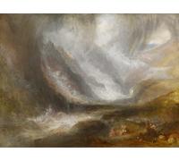 RZHRHJES Quadro su Tela Murale Tela Nordico Pittura Valle d'Aosta: tempesta di neve valanga e temporale di Mallord William Turner per L'arredamento Della Camera da Letto 60x90cm
