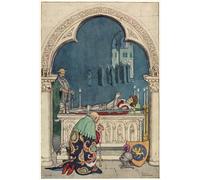 RZHRHJES Riproduzione Dipinto Stampe da Parete Per Quadri Illustrazione per le avventure di Don Chisciotte di William Heath Robinson per la Decorazione Della Parete 60x90cm