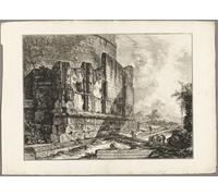 RZHRHJES Riproduzione Dipinto Stampe da Parete Per Quadri Veduta dei resti della tomba dei Plautii sulla via Tiburtina di Battista Piranesi per la Decorazione Della Parete 60x90cm
