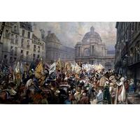 RZHRHJES Tela Immagini Stampe Immagine Consegnato al Senato dei trofei dopo la battaglia di Ulm e Austerlitz di Jean Baptiste Edouard Detaille per Decorazioni per la Casa 60x90cm