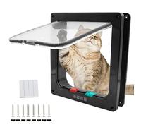 RZMZBY Gattaiola per Gatti, Gattaiola Porta Basculante, Gattaiola con 4 Impostazioni di Bloccaggio Programmate, Porta per animali domestici, porta per cani e gatti