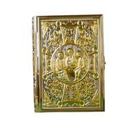 RZRHMUHN Custodia per libro di preghiere della Santissima Trinità, in metallo smaltato, 24 x 19 x 6,6 cm, regalo religioso ornato per rituali ecclesiastici (rosso, 24 x 19 x 6,6 cm)