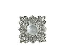 RZRHMUHN Religione ortodossa Articolo Sacro Ostensorio Chiesa Reliquiario Metallo Gesù Preghiera Religione Regalo 4,1 cm Argento