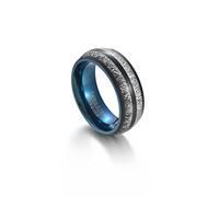 RZRPYFMM 8MM Anello in Acciaio Al Tungsteno Personalità Lamina Di Seta Del Ghiaccio Tungsteno Gioielli in Oro Fascia Punk Gioielli Da Sposa Di Fidanzamento Vestibilità Comoda,Blu,12