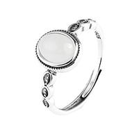 RZRPYFMM Anello Da Donna in Argento S925 Con Pietre Preziose, Anello in Argento Sterling Con Design Di Nicchia E Stile Di Lusso Leggero,Argento,8
