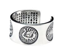 RZRPYFMM Anello Delle Scritture Buddiste in Argento Sterling S999 Da Uomo E Da Donna, Anello Regolabile Con Apertura Del Libro Delle Scritture Della Bestia Mitica Antica Scolpita,Argento,12