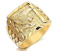 RZRPYFMM Anello Totem Con Aquila Volante Vichinga, Anello Con Sigillo Con Aquila Da Uomo, Anello Da Uomo Con Aquila Europea E Americana,D'oro,7