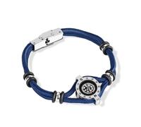 RZRPYFMM Bracciale Con Bussola Intrecciata in Pelle Multistrato Vintage Da Uomo, Bracciale Con Bussola Funzionale in Acciaio Inossidabile Massiccio Alla Moda Gotica,Blu