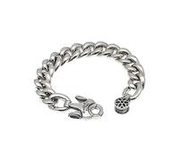 RZRPYFMM Bracciale Da Uomo in Argento S925, Personalizzato Con Un Bracciale A Dondolo in Argento Sterling,Argento,22cm