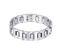 RZRPYFMM Bracciale Semplice Da Uomo Europeo E Americano in Acciaio Inossidabile, Bracciale Vintage Personalizzato Di Gioielleria Da Uomo,Argento,21.5cm