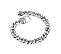 RZRPYFMM Bracciale Twist in Argento Sterling S925, Bracciale Punk Hip Hop in Argento Sterling,Argento,20cm