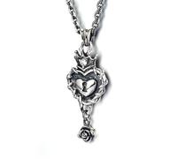 RZRPYFMM Ciondolo A Forma Di Cuore in Argento Sterling S925 Da Uomo, Collana Gotica Vintage in Corda Di Canapa Gossip,Argento,Pendant + Chain 50cm