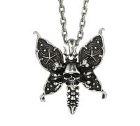 RZRPYFMM Ciondolo A Forma Di Teschio Da Uomo in Argento Sterling S925, Collana Gotica Vintage in Corda Di Canapa Gossip,Argento,Pendant + Chain 50cm