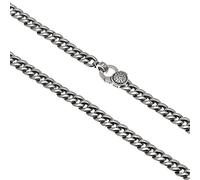 RZRPYFMM Collana A Catena Cubana in Argento Sterling S925 Da Uomo, Collana D'argento Alla Moda Con Catena Da 7 Mm/9 Mm,9mm,50cm