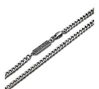 RZRPYFMM Collana A Catena Cubana in Argento Sterling S925 Da Uomo E Da Donna, Collana D'argento Con Lettere Alla Moda,Argento,45cm