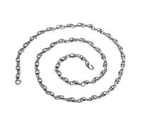 RZRPYFMM Collana Da Uomo S925 in Argento Sterling Con Teschio, Collana D'argento Con Catena A Teschio,4.5mm,65cm