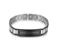 RZRPYFMM Europa E Gli Stati Uniti Braccialetto Di Moda, Design Semplice Braccialetto in Acciaio Inox,Argento,20.5cm