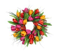 RZRPYFMM Ghirlanda di Primavera per La Porta D'ingresso, Ghirlanda Artificiale Finta Decorazione per La Casa Ghirlande di Porte,Tangerine Yellow