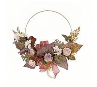 RZRPYFMM Ghirlanda per La Porta D'ingresso, Fiori Finti d'Acero Roses Home Decor Wreaths