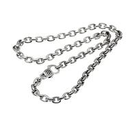 RZRPYFMM Moda Maschile Catena Cubana Da 8 Mm, Collana Vichinga Gotica D'epoca in Argento Sterling S925,Argento,60cm(23.6")