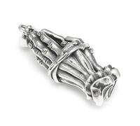 RZRPYFMM S925 Ciondolo Da Uomo in Argento Sterling Con Mani Che Pregano, Collana Gotica Vintage in Corda Di Canapa Per Pettegolezzi,Argento,Pendant + Chain 60cm