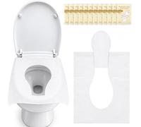 Rzspher 120 copriwater monouso, lavabili | Imballato singolarmente, protezione per WC in viaggio, per bambini e adulti, 42,5 x 36 cm
