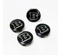 RZSYSSZD 4 Pezzi Auto Coprimozzi per Smart Brabus 56 mm,Antipolvere Tappi Copricerchi Impermeabile Copertura Centrale della Ruota Accessori e Parti