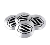 RZSYSSZD 4pcs Auto Coprimozzi per Suzuki Xbee 2017-56mm,Tappi Coprimozzo Ruota Coprimozzo Centrale,Mozzo Ruota Adesivi Accessori,A-Silver1