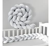 RZYW Paracolpi Sponda Sponde Anticaduta Letto A Treccia Decorativo Cuscino Nodo Paracolpi Letto Cuscino Protezione per Sponde per Lettino,H19,350CM
