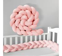 RZYW Paracolpi Sponda Sponde Anticaduta Letto A Treccia Decorativo Cuscino Nodo Paracolpi Letto Cuscino Protezione per Sponde per Lettino,H4,150CM