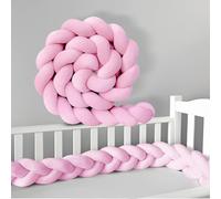 RZYW Paracolpi Sponda Sponde Anticaduta Letto A Treccia Decorativo Cuscino Nodo Paracolpi Letto Cuscino Protezione per Sponde per Lettino,H2,200CM