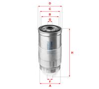 S 1379 NR SOFIMA Filtro carburante per AUDI,VOLVO,VW