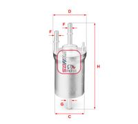 S 1833 B SOFIMA Filtro carburante per ,AUDI,SEAT,SKODA,VW