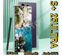 S + 25 Ultra Smartphone 7.3HD Versione globale originale 4G 5G Cellulari Snapdragon 8 gen3 Telefono cellulare Android 7800mAh Telefoni cellulari Gold 12GB 512GB
