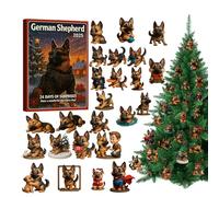 s - 2d Home Decor Capybara, German Shepherd, Animal Ornament Countdown | 24 Days Ornament Countdown Calendar For Home Living Room Decoration Family