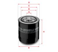 S 3476 R SOFIMA Filtro olio per TOYOTA