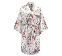 S-3XL Donna Floreale Rayon Yukata Stile Giapponese Kimono Bagno E Pigiama Tunica