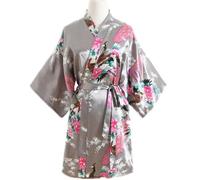 S-3XL Donna Floreale Rayon Yukata Stile Giapponese Kimono Bagno E Pigiama Tunica