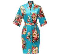S-3XL Donna Floreale Rayon Yukata Stile Giapponese Kimono Bagno E Pigiama Tunica