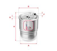 S 4107 NR SOFIMA Filtro carburante per JEEP,MERCEDES-BENZ