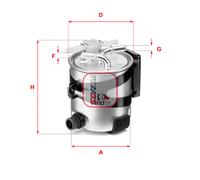 S 5418 GC SOFIMA Filtro carburante per RENAULT